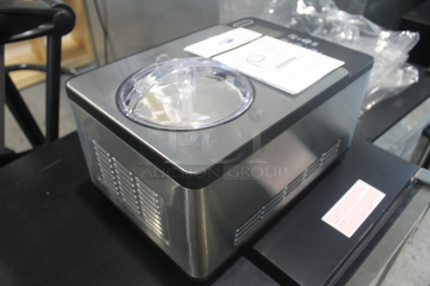 BRAND NEW SCRATCH AND DENT! Whynter ICM-200LS Commercial Stainless Steel Countertop Ice Cream Maker With Scooper and Manual. 110-120V.Tested and Working!  - Image 2 of 6