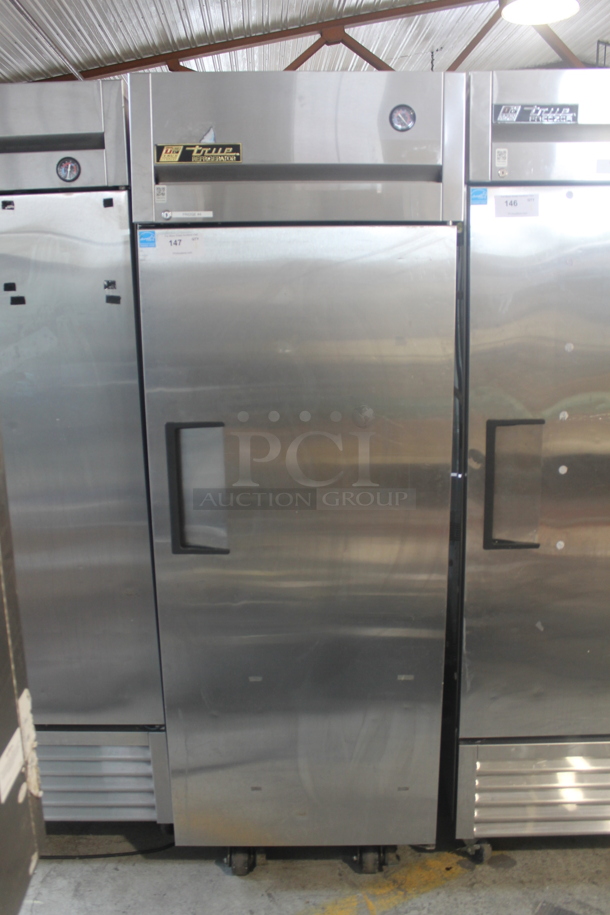 2015 True TG1R-1S Commercial Stainless Steel Single Door Reach-In Cooler With Polycoated Shelves 115V, 1 Phase. Tested and Working! - Image 1 of 5