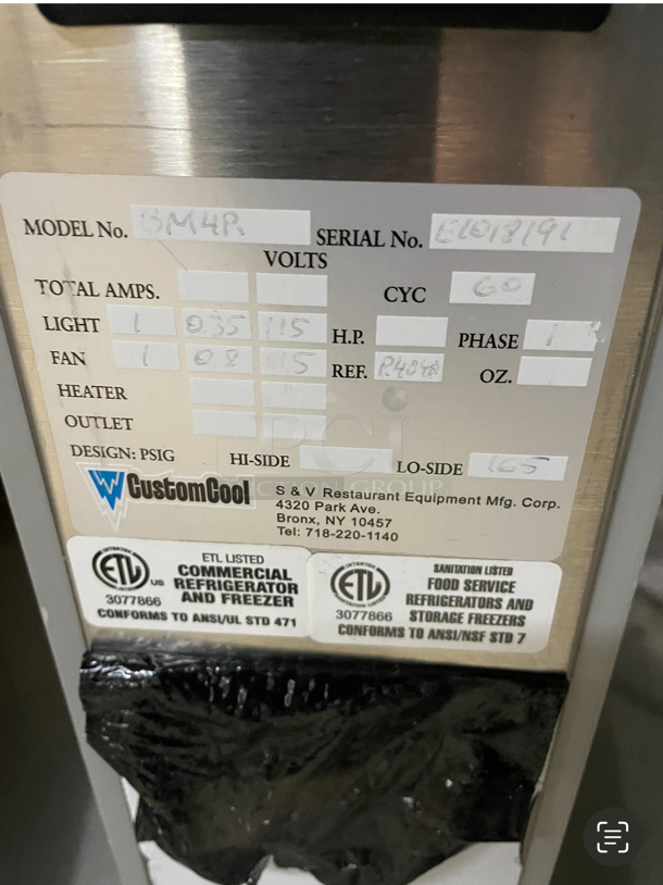 Custom Cool Sandwich Prep Table/ 115 V/ Top Cover 23 3/4 inch/ Remote/ Brand New - Image 4 of 4