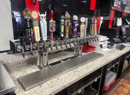 American Beverage 18 Faucet Stainless Steel Commercial Beer Tower Dispenser NSF With Drain Board Working!