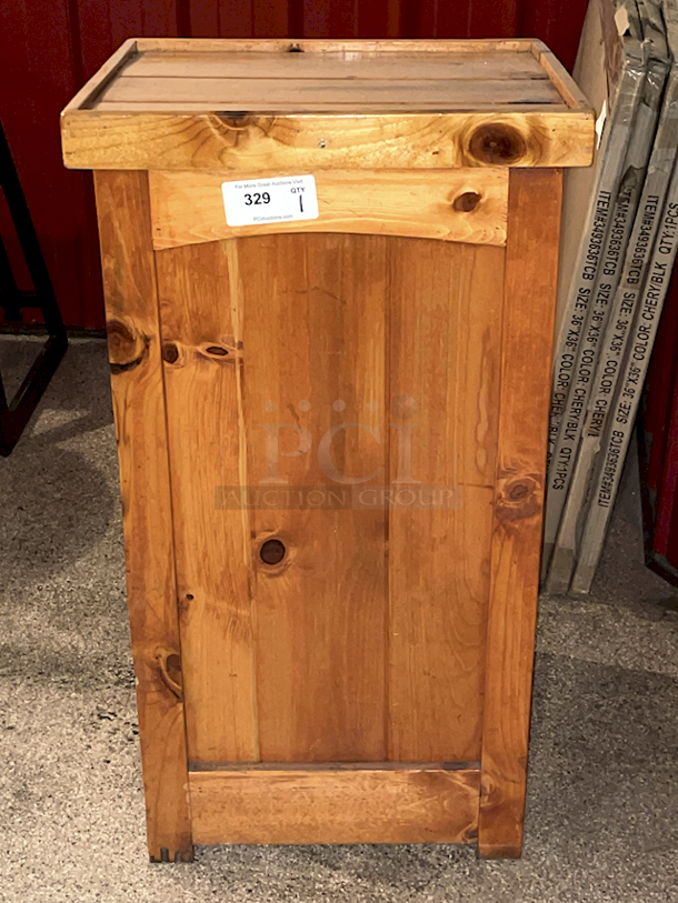 SOLID WOOD Host Station With Storage Space In Back.  - Image 1 of 6