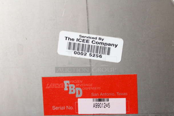 NICE! Lancer FBD500 Frozen Beverage Dispenser, 2 Flavors, On Cabinet With Commercial Casters, 208-230v/60Hz. 
20-1/4x30-1/2x67. Removed From Burger King In Working Order.  - Image 5 of 11