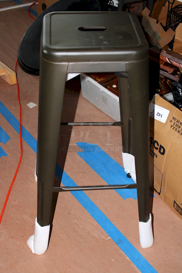 NEW,! Set of (4) FDW Metal TDS-430-Bronze Bar Stools , Counter Height, Stackable, Indoor Outdoor 16-1/2x16-1/2x30. 4x Your Bid - Image 7 of 7