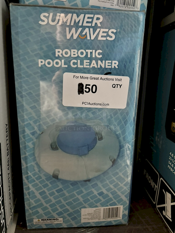 OUTSTANDING!! Summer Waves Robotic Pool Cleaner, Cordless & Rechargeable, 45 Minutes Approx. Battery Runtime. Cleans An Area Up To 500 Square Ft. Manufacturer Part Number P56000024
 - Image 2 of 3