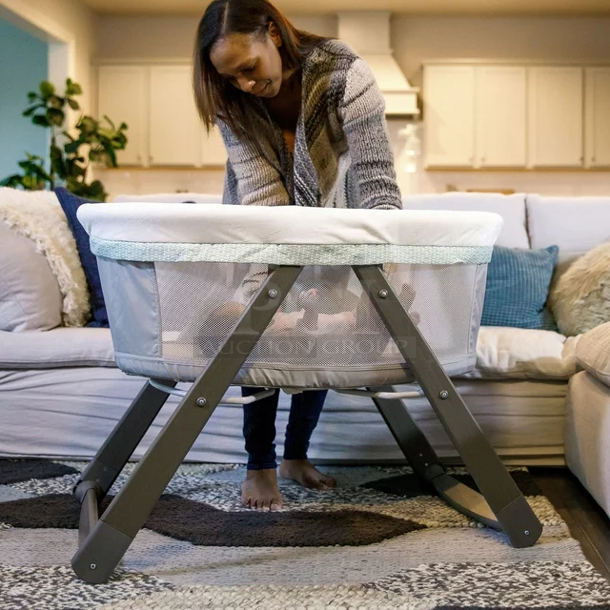 Ingenuity Wood Foldaway Rocking Baby Bassinet Classic - Wallace. 3x Your Bid.  37.00 x 23.25 x 28.00 Inches - Image 2 of 12