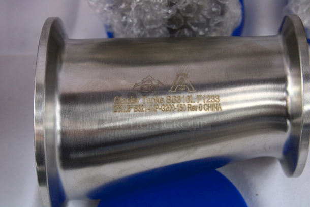 NEW-NEVER USED Glacier Tanks Eccentric Reducers. Tri-Clamp Connections: 2” & 1-1/2”. 3A Certified 304 Stainless Steel 4x Your Bid  - Image 6 of 6