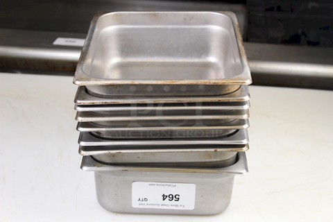 Steam Table 1/2 Pans x 4". 9x Your Bid