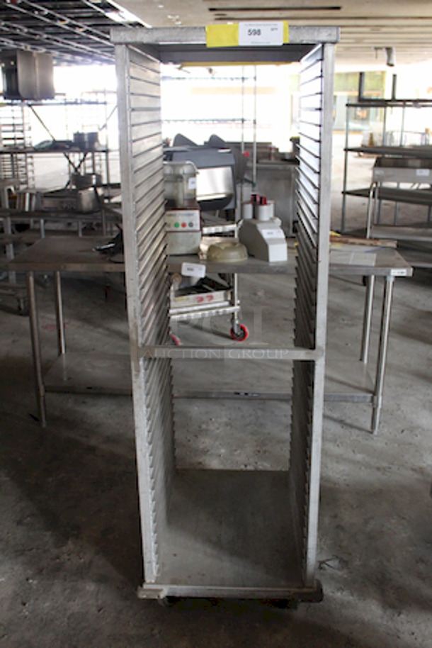 New Age Industrial Heavy Duty Enclosed Transport Cabinet, Solid Sides, Open Ends, Solid Top & Bottom — 1½” Spacing, HD Base, 40 Pan Capacity, 20⅞” x 27⅝”x 68”, - Image 1 of 6