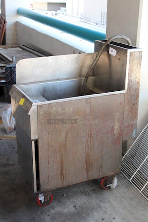 OUTSTANDING! Pitco® SG18-S Natural Gas 75 lb. Stainless Steel Floor Fryers On Commercial Casters, 39x34x45.  - Image 2 of 3