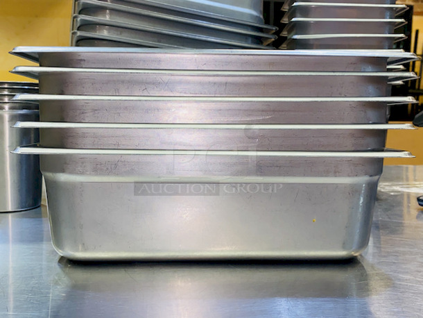AWESOME! Set of (5) Stainless Steel 1/3 Pans, 4 Inch Deep.

5x Your Bid - Image 1 of 3