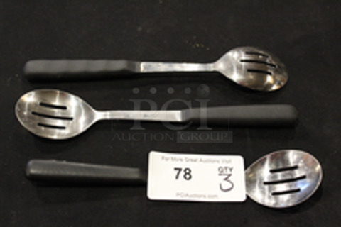 3 Slotted Spoons, 12". 
3x your Bid