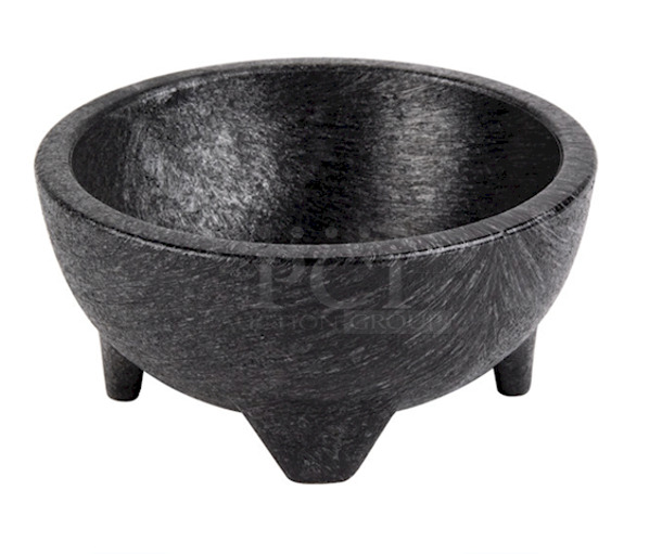TRENDY & DURABLE! HS Inc. NHS1047 20 oz. Charcoal Polypropylene Perfecto Molcajete, Perfect For Pic De Gallo, Queso, & Table Side Guacamole. In Very Good Condition 10x Your Bid