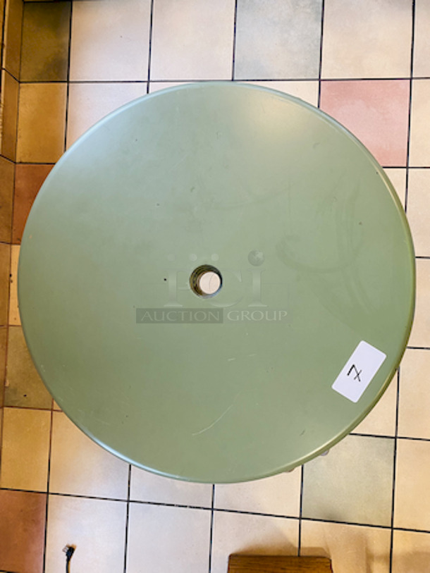 NICE! Round Outdoor 4 Seat Tables With Cut Out For Umbrella. 

30x30 - Image 3 of 3