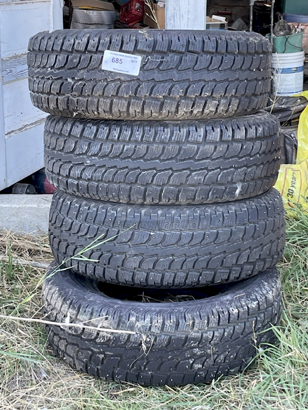 LIGHTLY USED! Snow Groove Tires With TSMI #13 Road Grip Steel Passenger and Light Truck Tire Studs. 4x Your Bid - Image 2 of 3