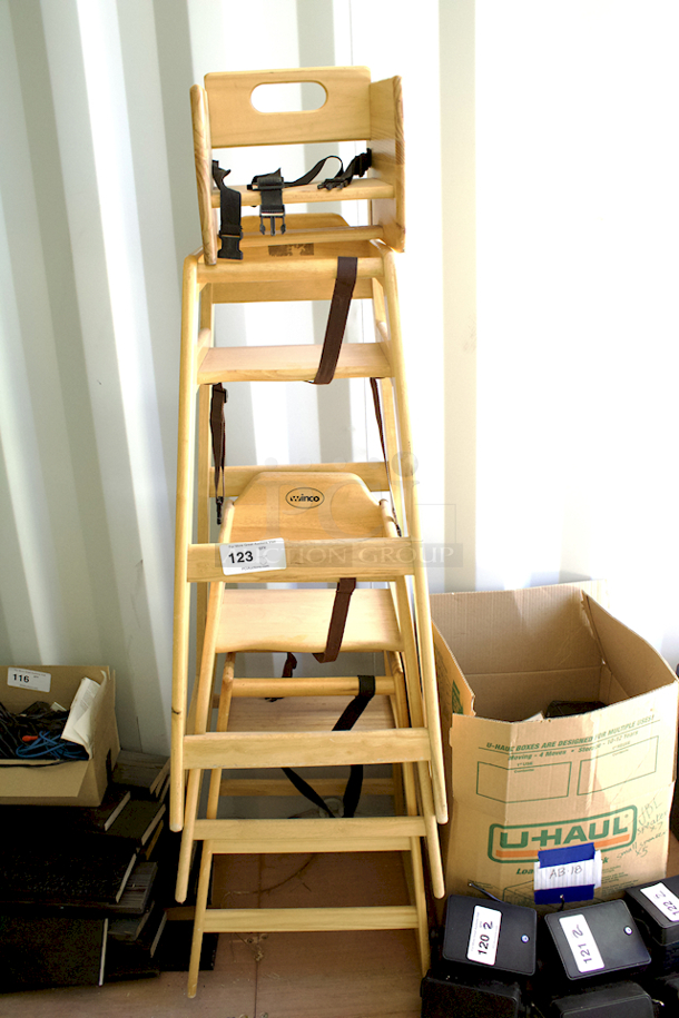 BEAUTIFUL! (3) Wooden Highchairs and (1) Wooden Booster Seat. 4x Your Bid - Image 11 of 11