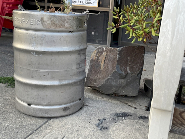 Decorative Stone. *1/2 Wood Barrel For Size Comparison Comparison - Image 3 of 6