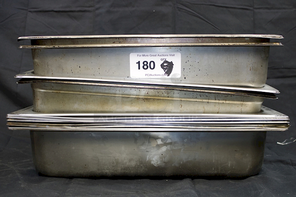 STACK OF 9 ½ Size Hotel Pans. 4”-6” Deep. 9x Your Bid.  - Image 2 of 2