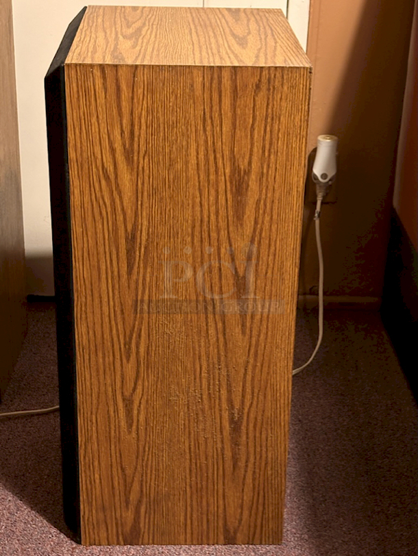 NICE! 15” Cabinet Stereo Speakers, Wood Frame Cabinet. 2x Your Bid. - Image 4 of 5