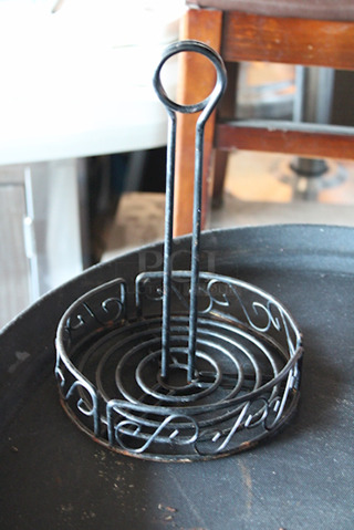 HUGE LOT! American Metalcraft WBCC6 Black Round Wrought Iron Scroll Design Condiment Caddy - 6 1/4" x 9". 20x Your Bid