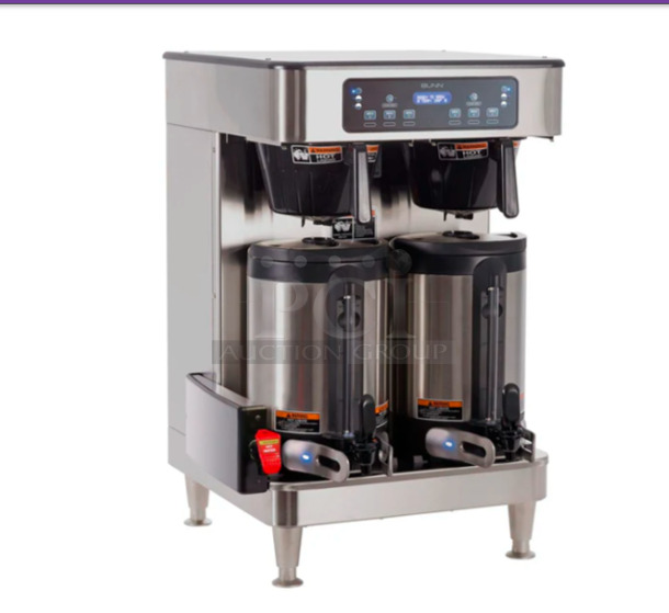 Late Model Bunn ICB Twin Tall Stainless Steel Automatic Coffee Brewer - 120/240V, 6000W Tested and Working - Image 1 of 4