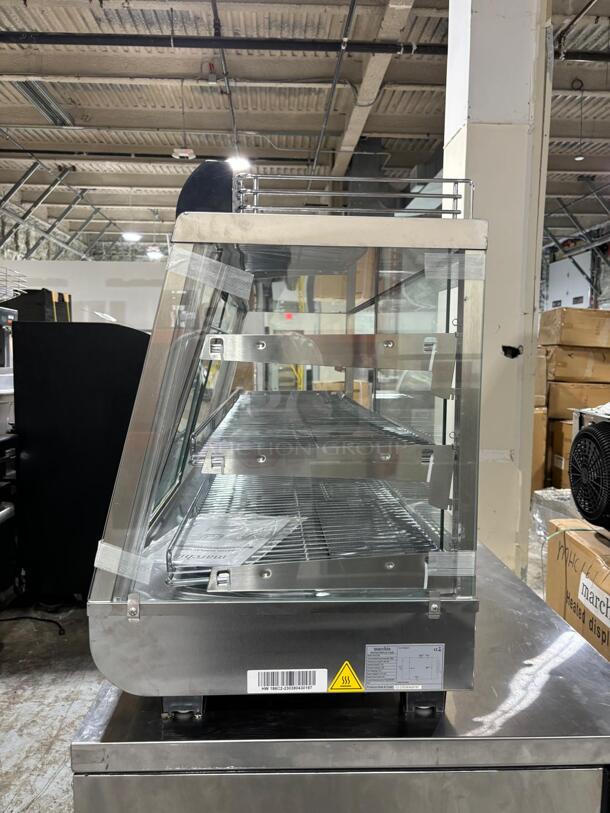 Marchia SHCC186 48" Stainless Steel Heated Countertop Display, Front, Rear Doors
 - Image 3 of 4