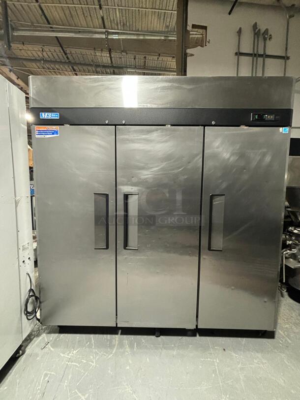 Turbo Air M3 Series 78" 3 Door Stainless Steel Reach-In Refrigerator - Image 3 of 4