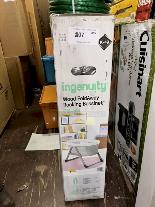 ingenuity OM-5M Wood Fold Away Rocking Bassinet™
 - Image 7 of 7