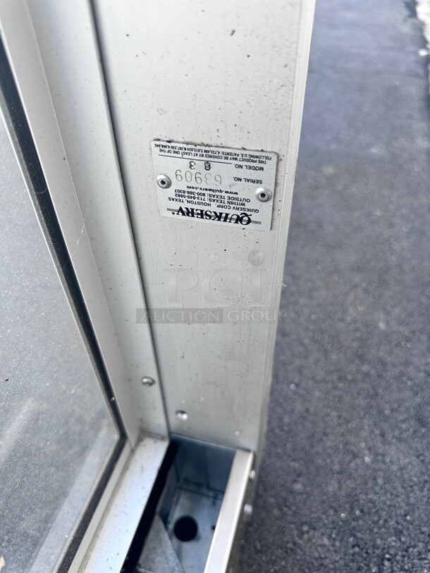 New Quikserv  Self-Closing Side Sliding Transaction Window With Standard Frame 36 W x 36 H Right Hand Slide Clear Anodized NSF - Image 5 of 8