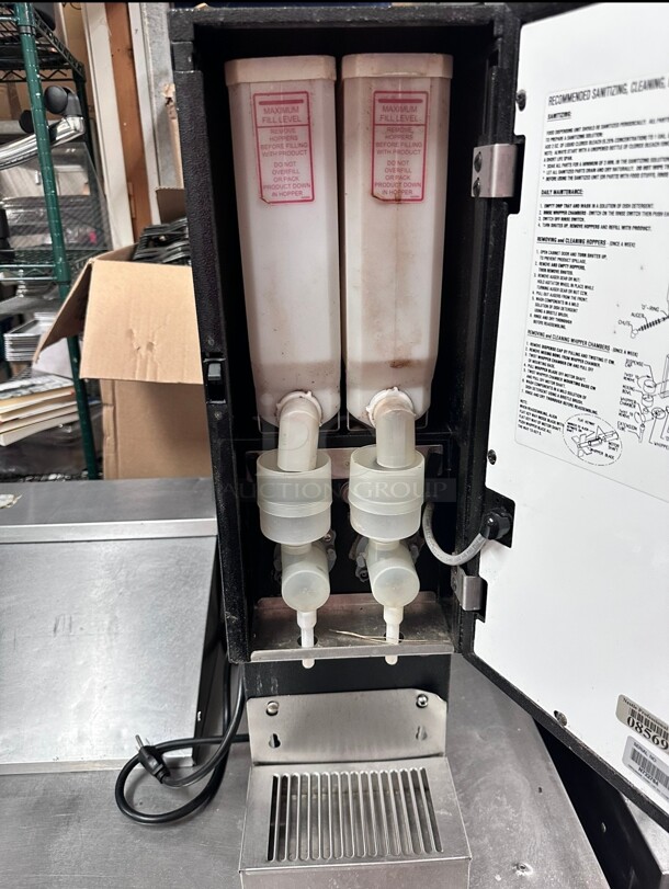 Certified Working Cecilware Pro GB2  Hot Chocolate Dispenser w/ (2) 14 lb Hoppers, 120v NSF  - Image 4 of 9