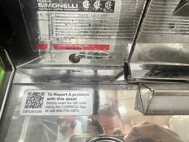 Excellent Condition 2017 Nuova Simonelli Aurelia II 4 Group Commercial Expresso Machine 220 Volt 1 Phase Tested and Working! - Image 7 of 10