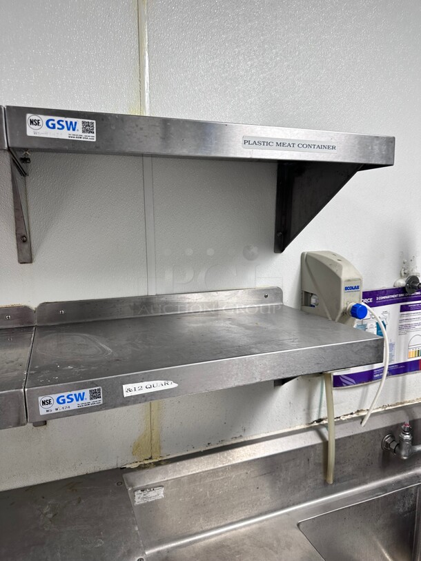 Commercial Stainless Steel 24 inch Shelf NSF
