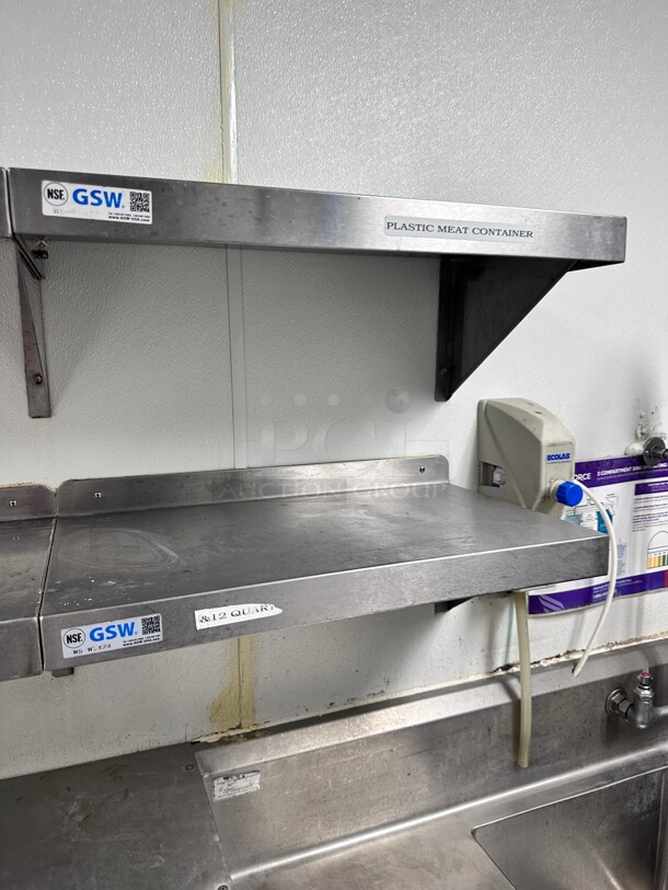 Commercial Stainless Steel 24 inch Shelf NSF - Image 1 of 2
