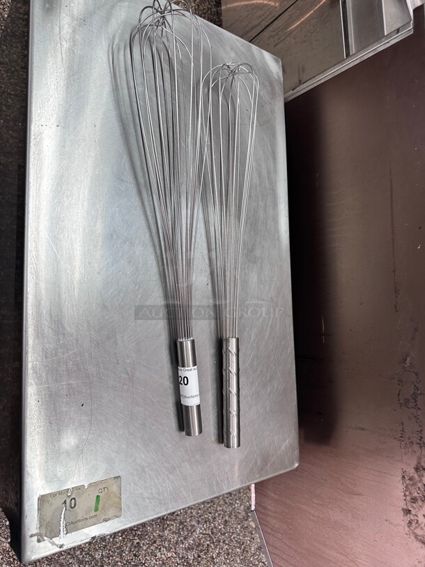 Commercial  Stainless Steel French Whip / Whisk with Metal Handle - Image 6 of 6