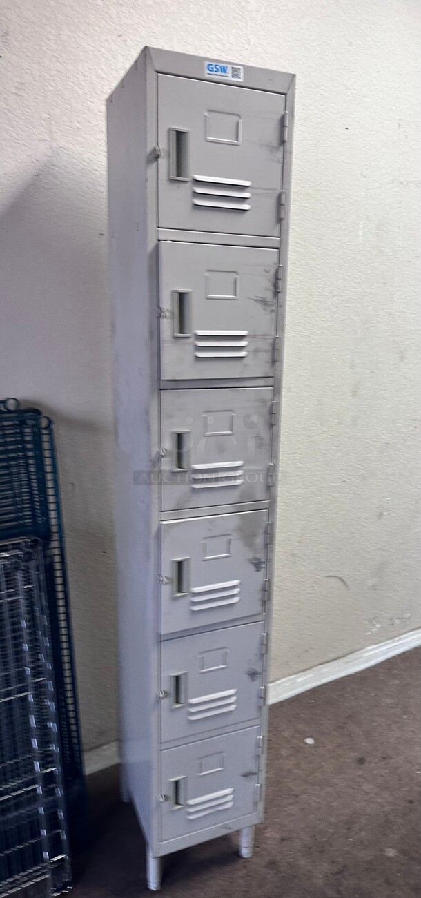 GSW ELS-6DR Steel 6-Tier Locker NSF  - Image 1 of 5