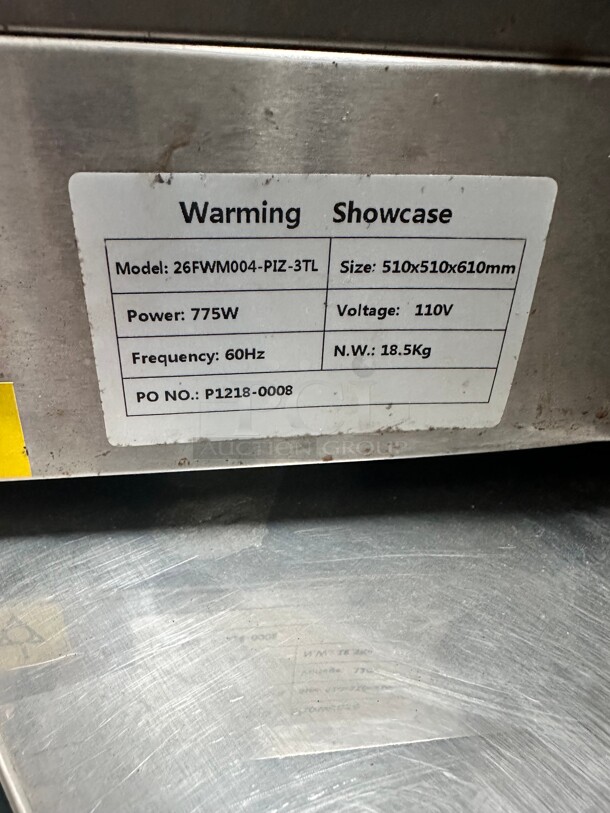 Commercial 3 Tier Food Warmer Display Case Pizza Cabinet Missing Front Door 115 Volt Working - Image 4 of 6