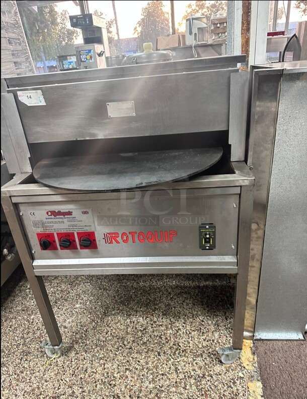 late Model Rotoquip Commercial Gas Pita Bread Naan Tortilla Rotating Oven Working Perfect