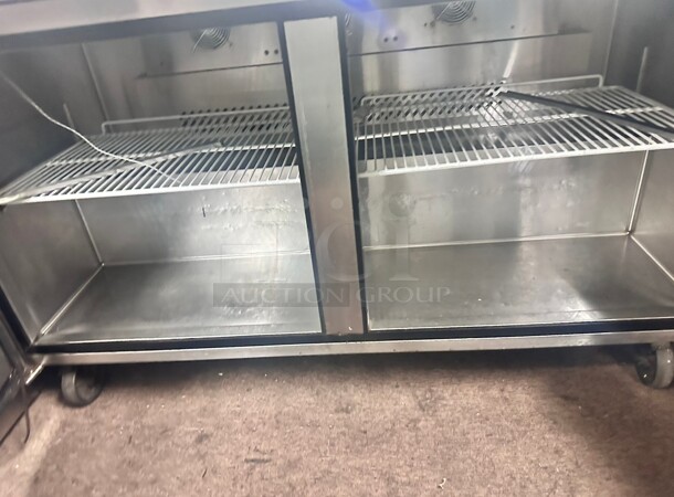 Atosa MSF8307GR 60" Double Door Sandwich/Salad Mega Top Prep Table 115 Volt Working - Image 7 of 11