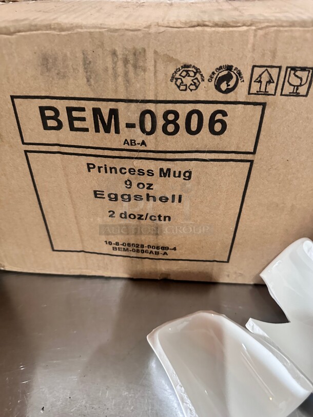 New Tuxton BEM-0806 9 oz. Eggshell Princess China Mug - 24/Case - Image 10 of 10