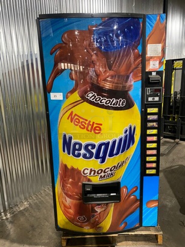 Royal Vendors Commercial Drink Vending Machine! 10 Drink Selections! With Bill And Coin Acceptor! Suitable For Indoor And Outdoor Use! Model: RVCDE65010 SN: 200333FA00092 115V 60HZ 1 Phase - Image 1 of 8