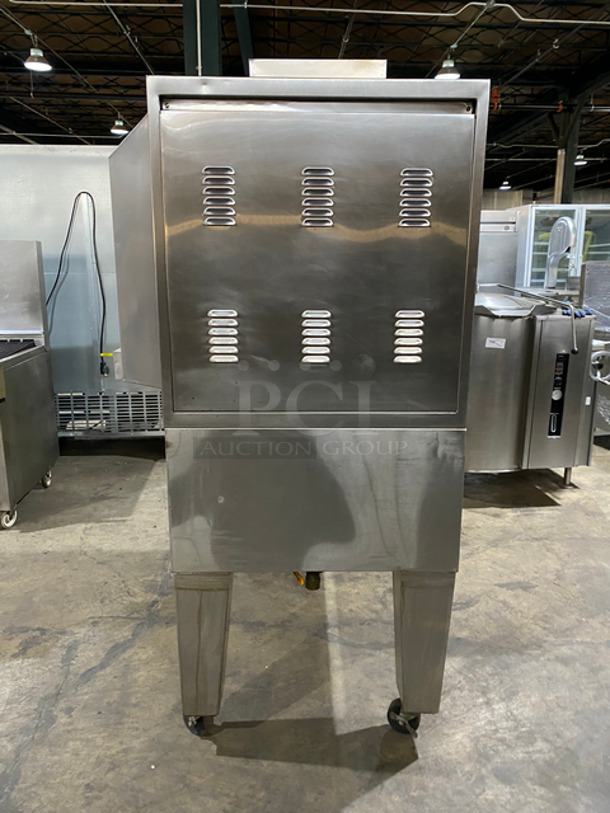 Hickory Commercial Natural Gas Powered Rotisserie Oven! With 2 View Through Doors! All Stainless Steel! On Casters! Model: N/5.8G SN: 58009  - Image 2 of 9