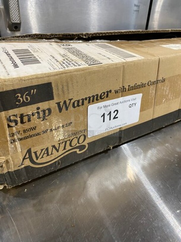 NEW! IN THE BOX! Avantco Commercial Heated Shelf Strip Warmer! Solid Stainless Steel! Model: ISW36INF SN: CK190353R238 120V - Image 2 of 8