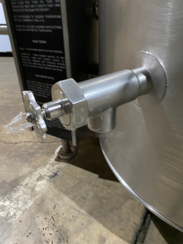 Commercial Natural Gas-Powered Self-Contained Soup Kettle! All Stainless Steel! On Legs! Working When Removed! - Image 6 of 10