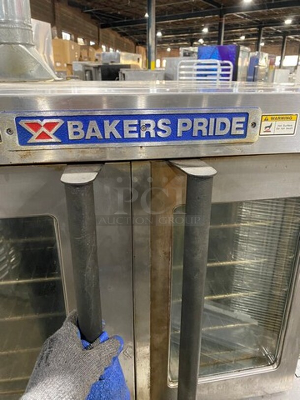 WOW! LATE MODEL! 2017 Bakers Pride LP Powered Commercial Convection Oven! With View Through Doors! With Oven Metal Racks! All Stainless Steel! On Legs! Cyclone Series! WORKING WHEN REMOVED! Model: BCO11G SN: 555111210017 - Image 6 of 12