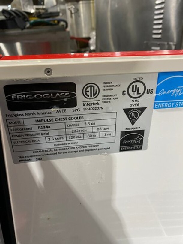 Frigoglass Countertop Mini Fridge! With Front And Top Access Doors! With Poly Racks! Model: IMPULSECHESTCOOLER 120V 60HZ 1 Phase - Image 7 of 8