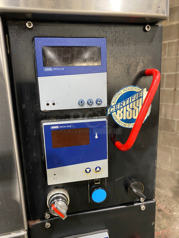 AMAZING! Bongard Commercial Electric Powered Modular Double Deck Baking Oven! All Stainless Steel! On Casters! With Steam Line! Model: FOURMODULABLEM4FE SN:9258881! 2 X Your Bid Makes One Unit! - Image 8 of 12