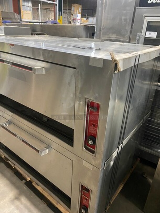 Hobart Commercial Natural Gas Powered Double Deck Pizza/ Baking Oven! All Stainless Steel! 2x Your Bid Makes One Unit! Model: HGS030T SN: 541003229 - Image 8 of 12