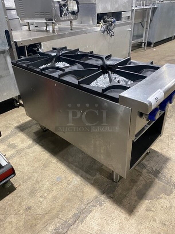 Imperial Commercial Countertop Natural Gas Powered 2 Burner Range! All Stainless Steel! On Small Legs! WORKING WHEN REMOVED! Model: ISPA182 SN: 07371118 - Image 2 of 9