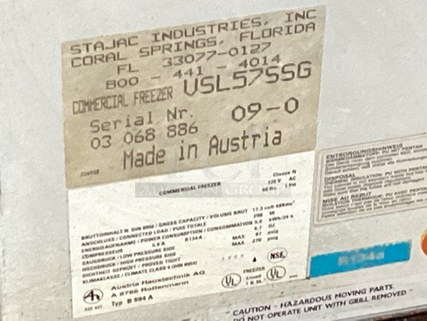 Blue Bunny, Top Reach in Commercial Freezer. NOT TESTED. 69 x 25-1/2 x 34-1/2
 - Image 2 of 3