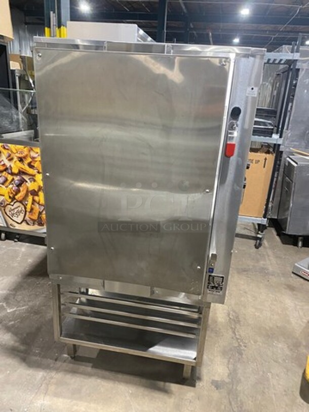 WOW! Market Forge Commercial Electric Powered Combi Oven Steamer! With Pan Rack Storage Space Underneath! All Stainless Steel! On Legs! WORKING WHEN REMOVED! Model: MFC101SAA SN: 112097HD051S 208V 60HZ 1 Phase - Image 2 of 9