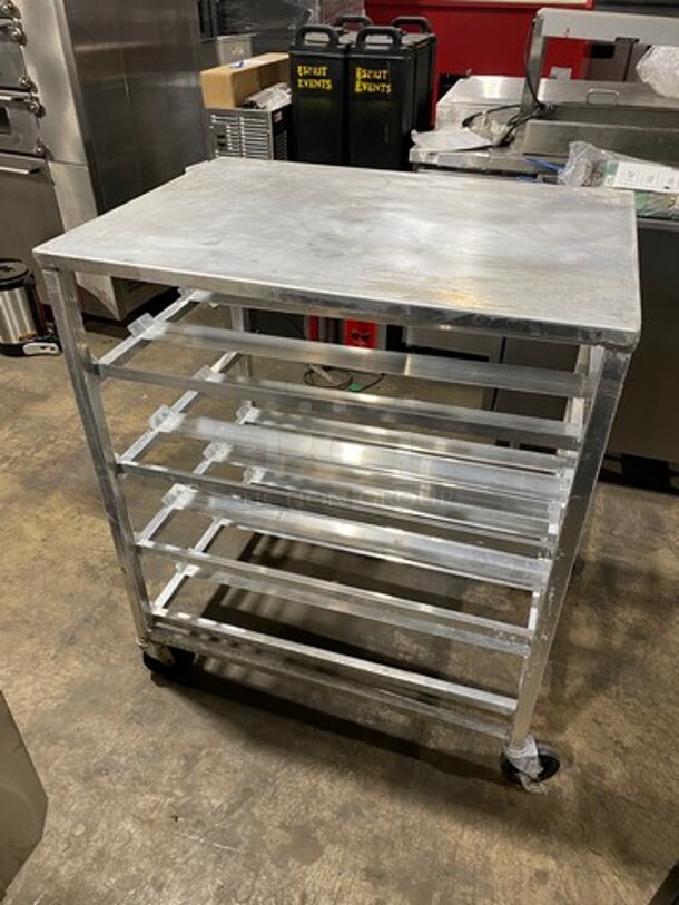 Channel Commercial Aluminum Mobile Can Rack! On Casters! - Image 4 of 6